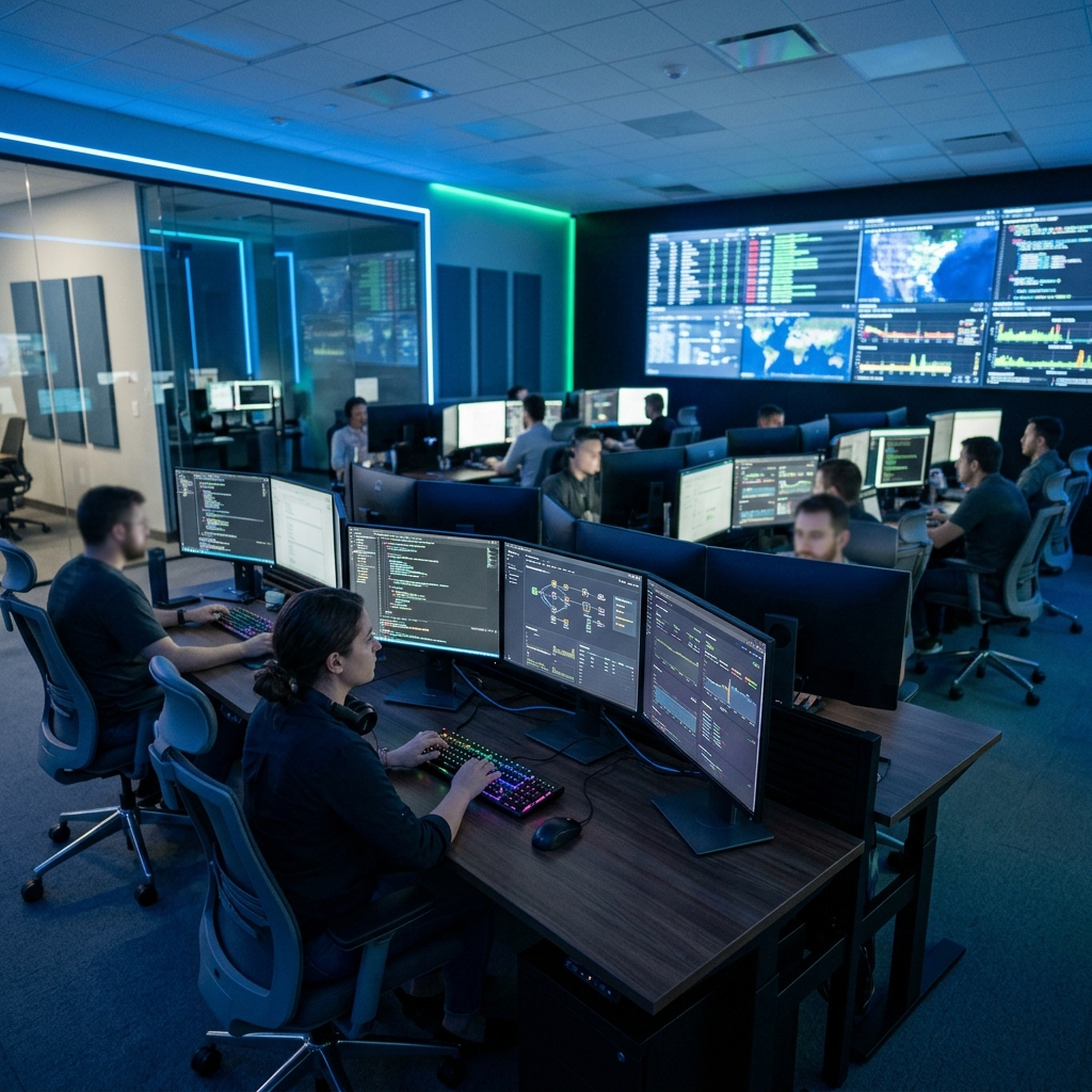 Engineering team at work
